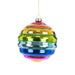 Floral Silk Baubles Glass Rainbow Bauble 10cm