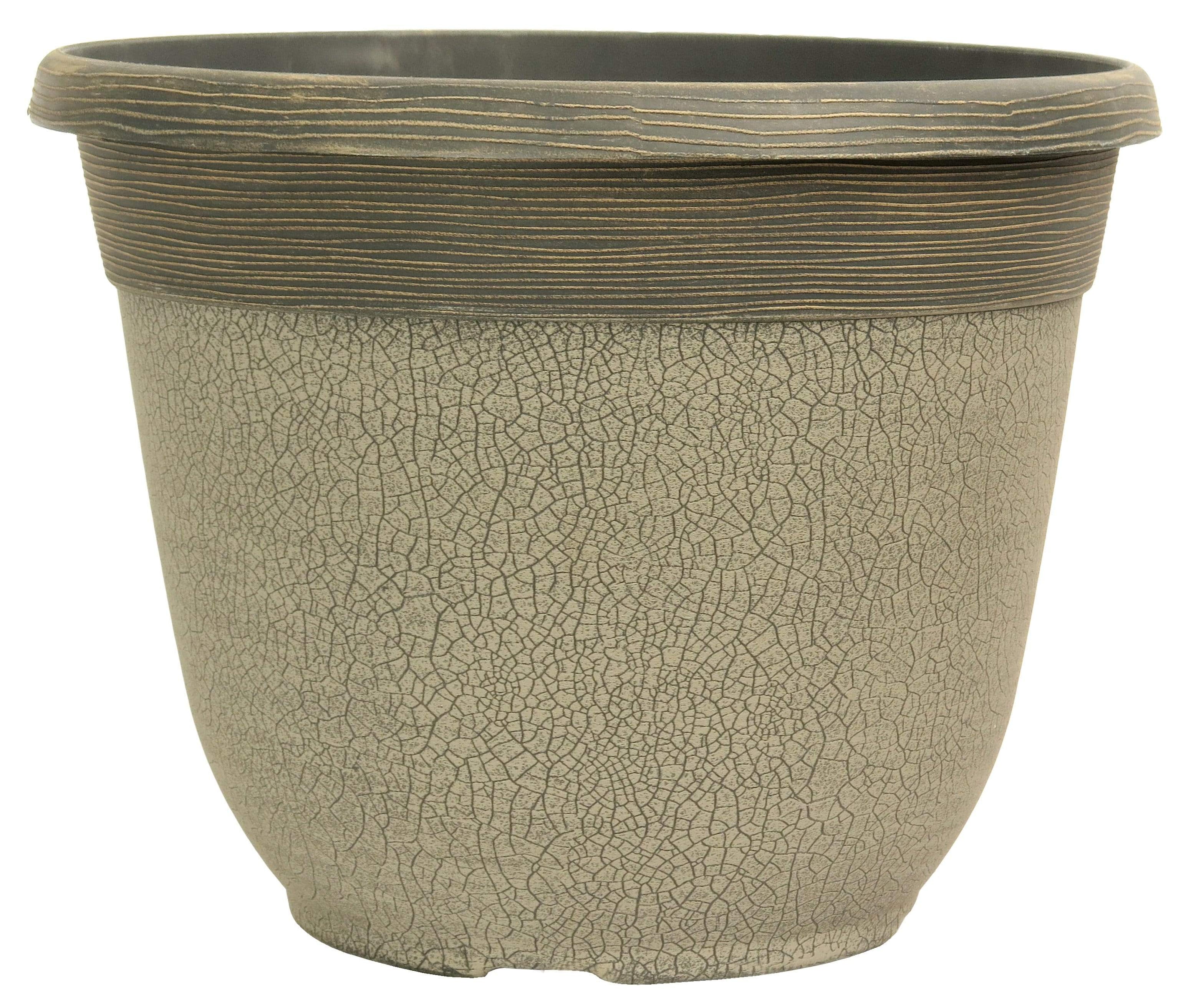 Concrete Grey Crackle Planter 30cm — Windlebridge Garden Nursery